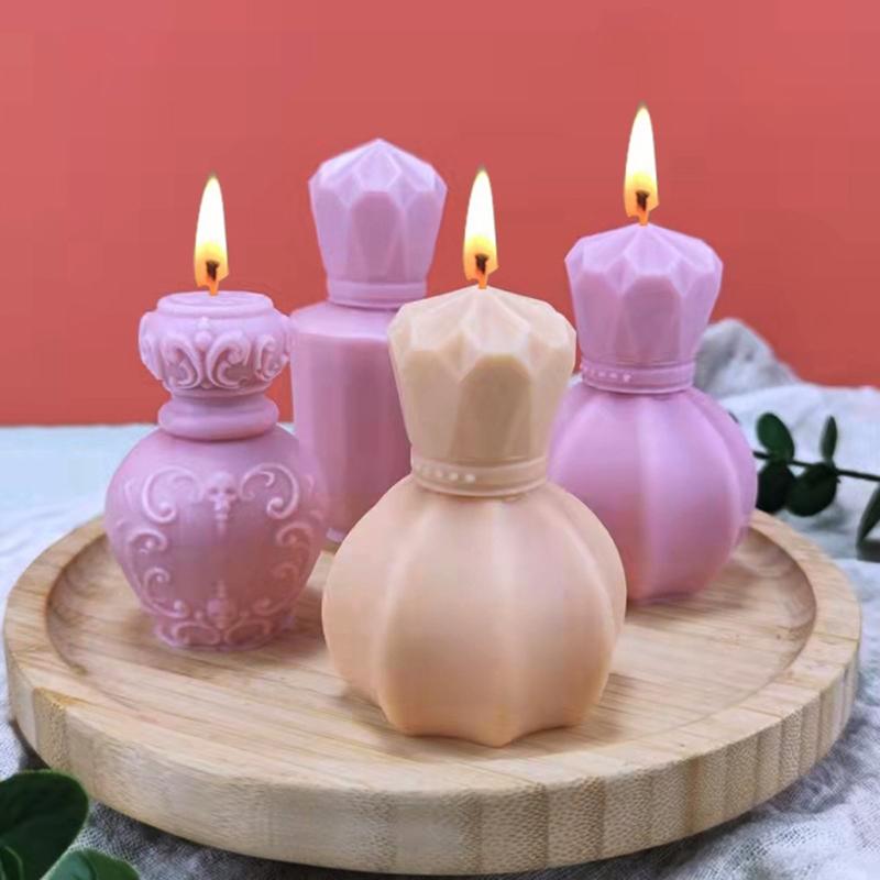 Candle Silicone Mould Tulip Shape Epoxy Resin Mold for Perfume Bottle DIY Candle Making Handmade Crafts Home Decor