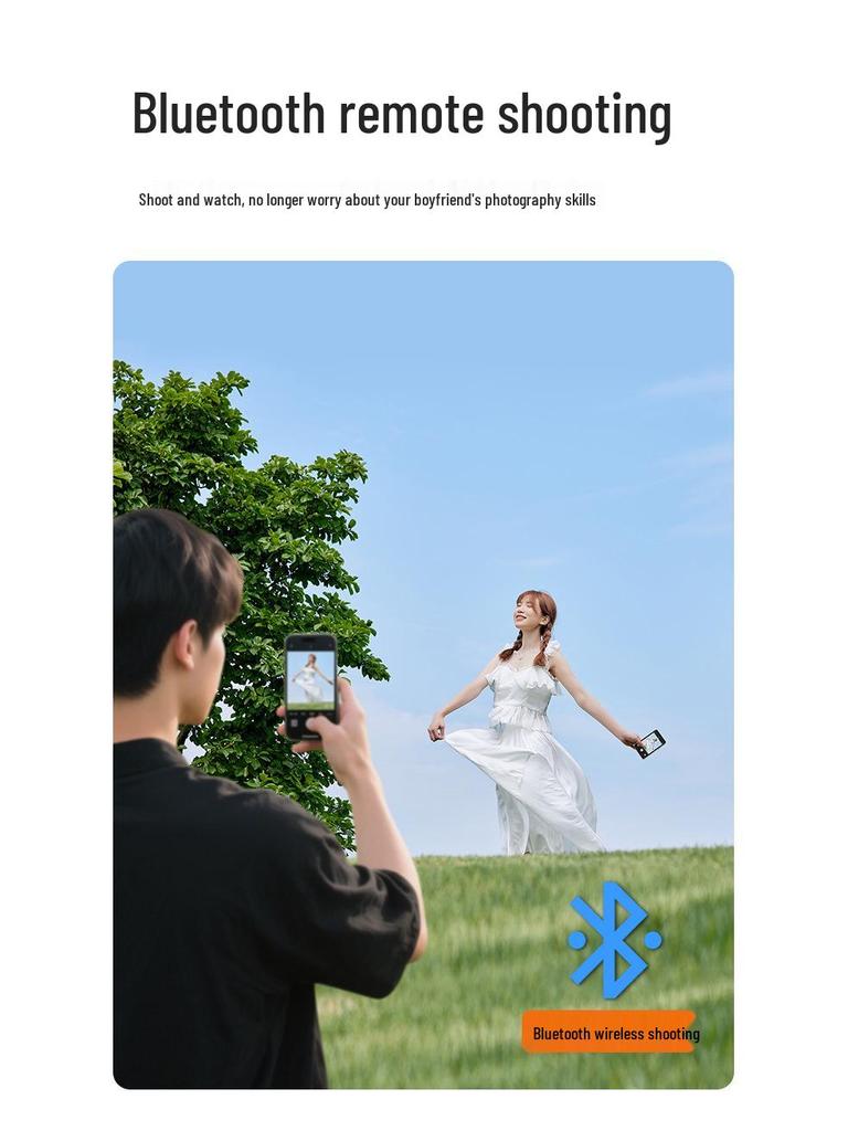 Wireless Mobile Selfie & Live Streaming Display for Photography with Screen Mirroring & Magnetic Rear Camera