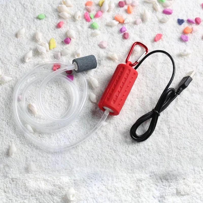 Portable Mini Aquarium USB Air Pump Silent Energy Saving Oxygen Pump for Fish Tank Accessories Aquatic Supplies