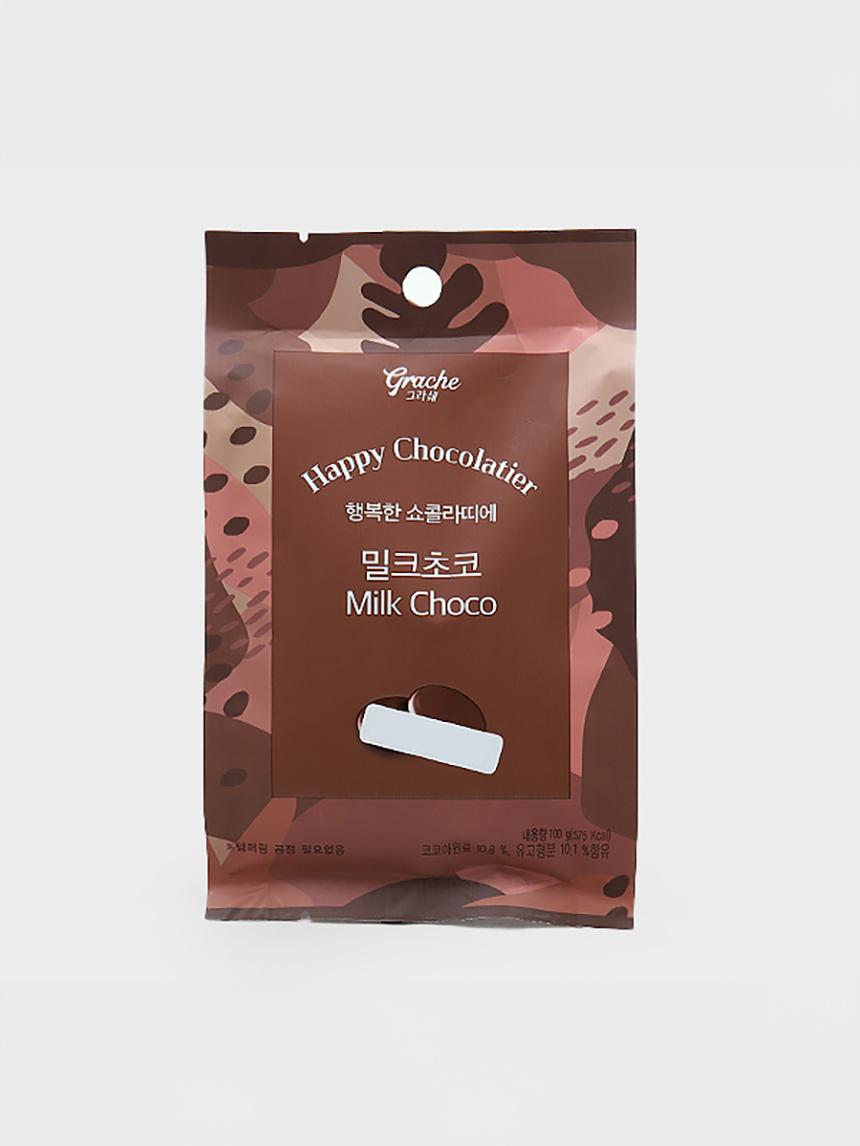 Счастливый Шоколатье Молочный Шоколад Плитка 100г для DIY 1ea