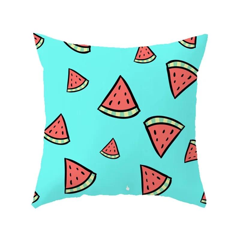 Fresh Summer Fruit Pineapple Watermelon Print Pillow Cover Office Chair Cushion Cover Fashionable Luxury Home Decoration