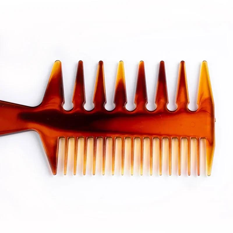 Men Comb Oil Hairdressing Wide Wave Teeth Styling Comb Afro Tail Pick Hair Texture Hairbrush Barbershop Professional Accessories