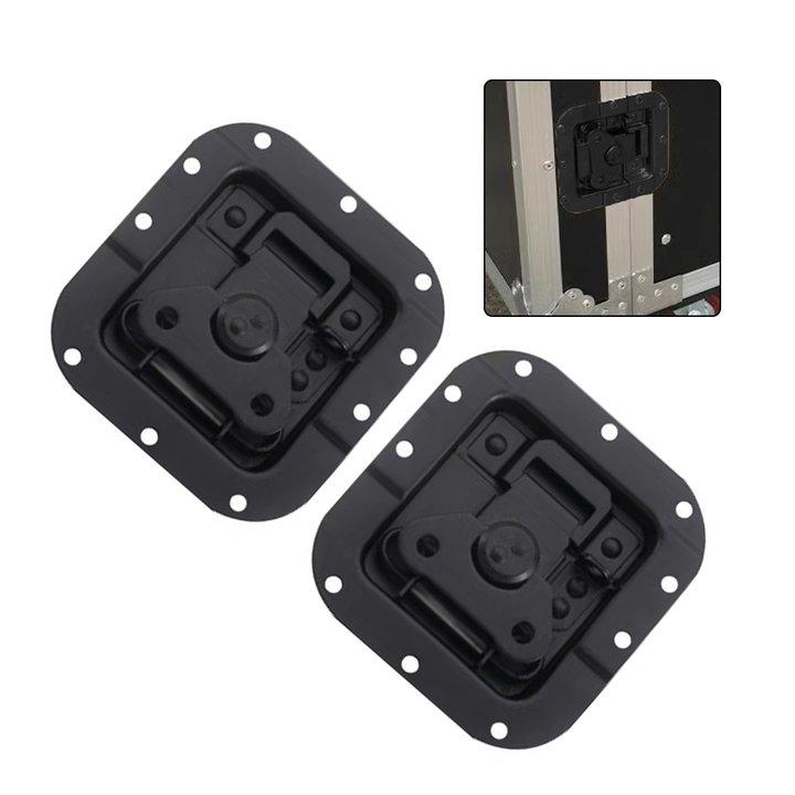 2pcs Heavy-Duty Butterfly Locks Spring Loaded Recessed Butterfly Latch For Airline Cases Wooden Boxes Briefcases