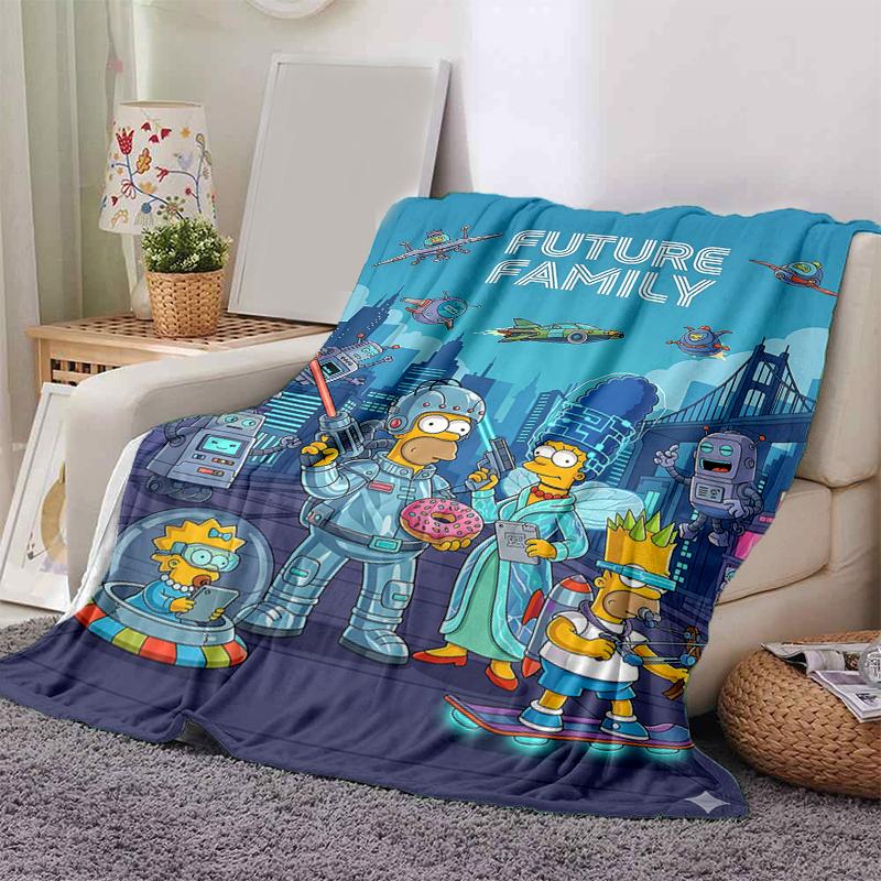 1Pc Family Adventure Future City Blanket Soft And Comfortable Casual Warm Camping Travel Christmas Halloween Gift M921787