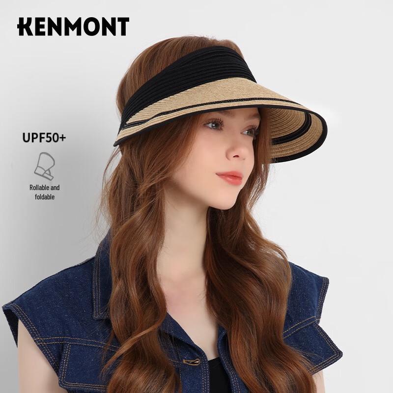 Kenmont Women s Foldable Wide Brim Open Top Sun Visor Adjustable (55-60cm)