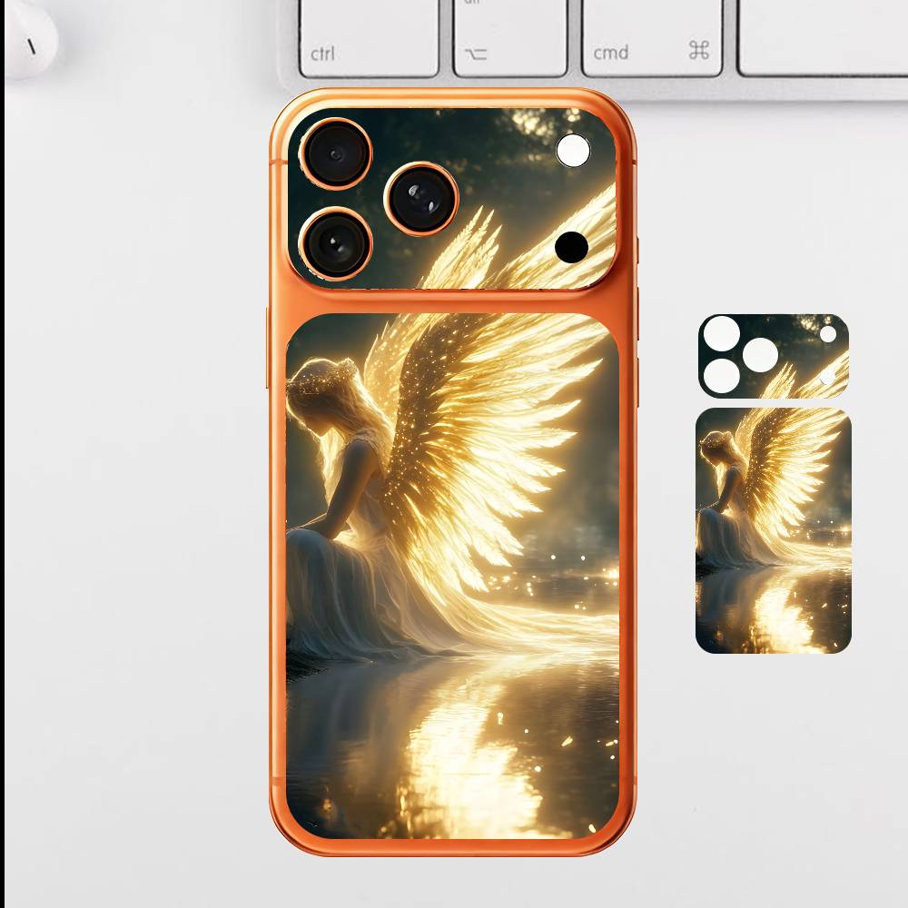 

Светящийся ангел Для iPhone 17 Pro ProMax Защитная декоративная наклейка на заднюю панель Задняя крышка iPhone17pro
