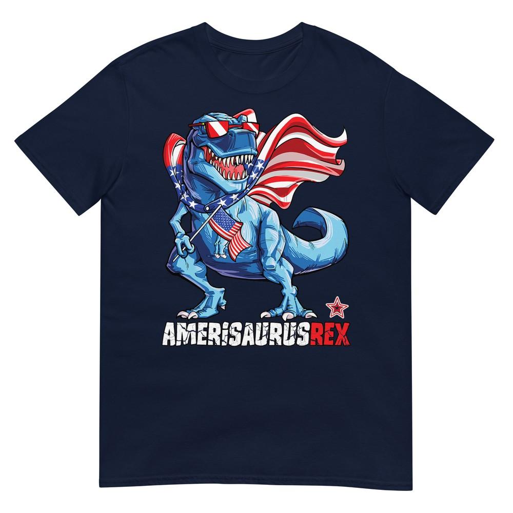 Dinosaur 4th Of July Boys Girls Unisex Amerisaurus T Rex Funny TShirt S