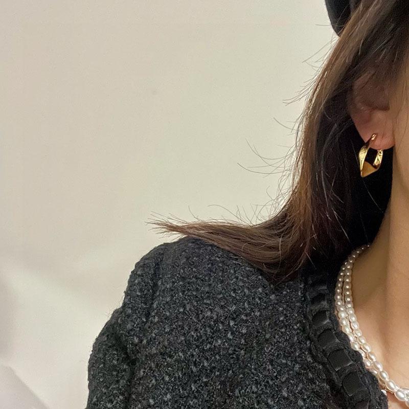 New 925 Sterling Silver Geometric Stud Earrings Distinctive Irregular Earrings Birthday Gift for Women Exquisite Jewelry
