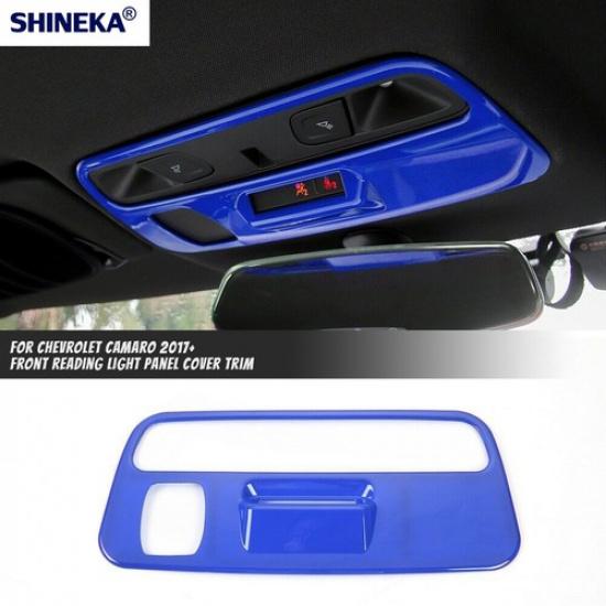 For 2017- Chevrolet Camaro Roof Reading Light Lamp Panel Cover Trim Blue ABS