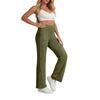 Women's Loose Straight Leg Leggings, High,Waisted Elastic Ribbed Knit Casual Pants, Comfortable And Warm Sweater Pants, Soft Home Pants