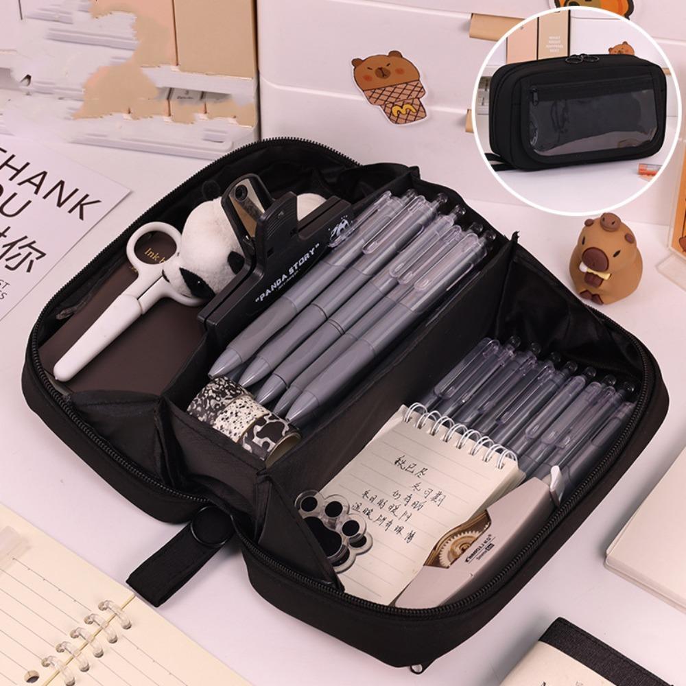 Large Capacity Pencil Bag 5 Layers Pencil Case Creative Makeup Storage Bag  Student
