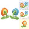Mario Plush Toy With Realistic Orange Flames And Blue Ice Sunflowers 18cm