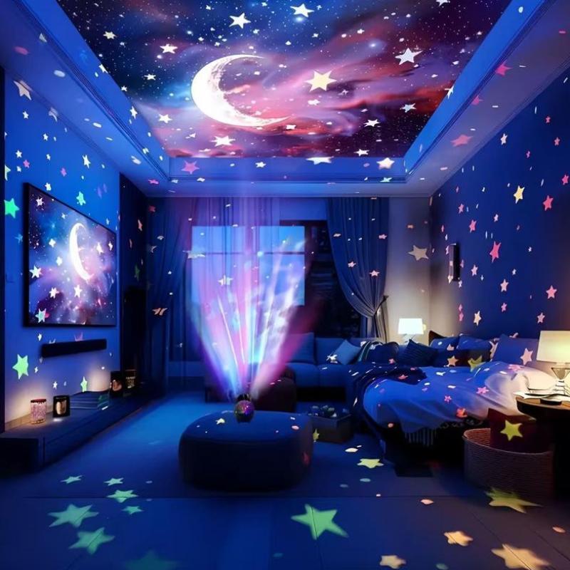 Night Lamp Projector Starry Sky Night Light Projector Decor Lamp Rotating Starry Moon Galaxy Projector Table Light