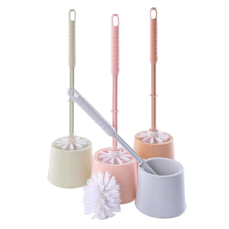 Home and daily use creative bathroom thickened plastic with base toilet brush set toilet cleaning brush toilet brush
