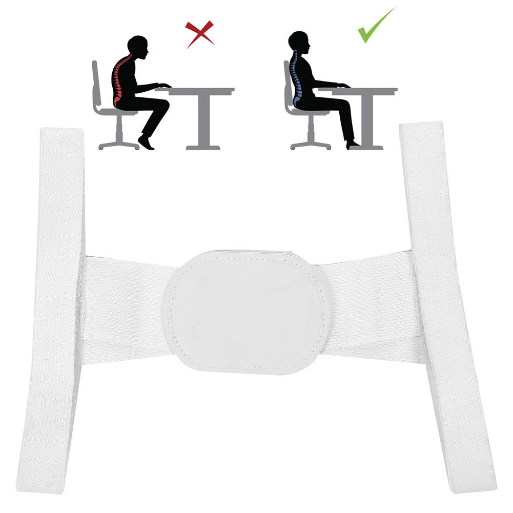 Männer Frauen Buckel Haltungskorrektor Verstellbare Schulter Rückenstütze Orthese GürtelWeiß S