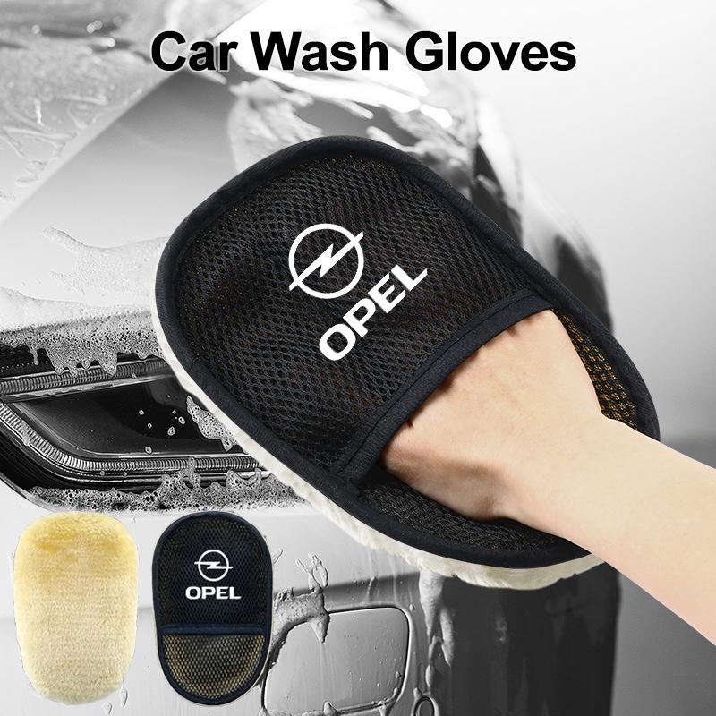 Car Wash Glove Wool Soft Bristled Cleaning Brush Tools For Opel Mokka C Corsa D Zafira A Astra Insignia Adam Vectra H G J Antara