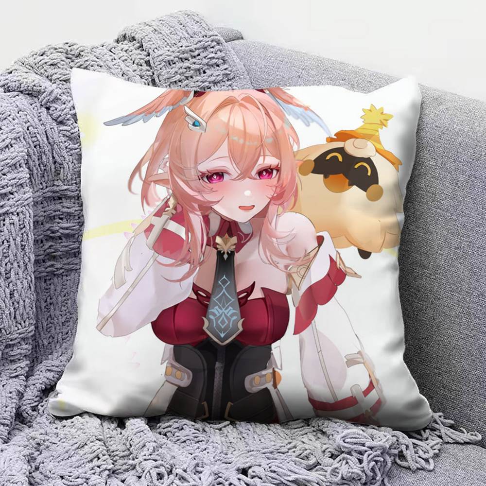 Linnea Cute Genshin Impact Home Sofa Cushion Covers and Aecorative Custom Pillow Covers