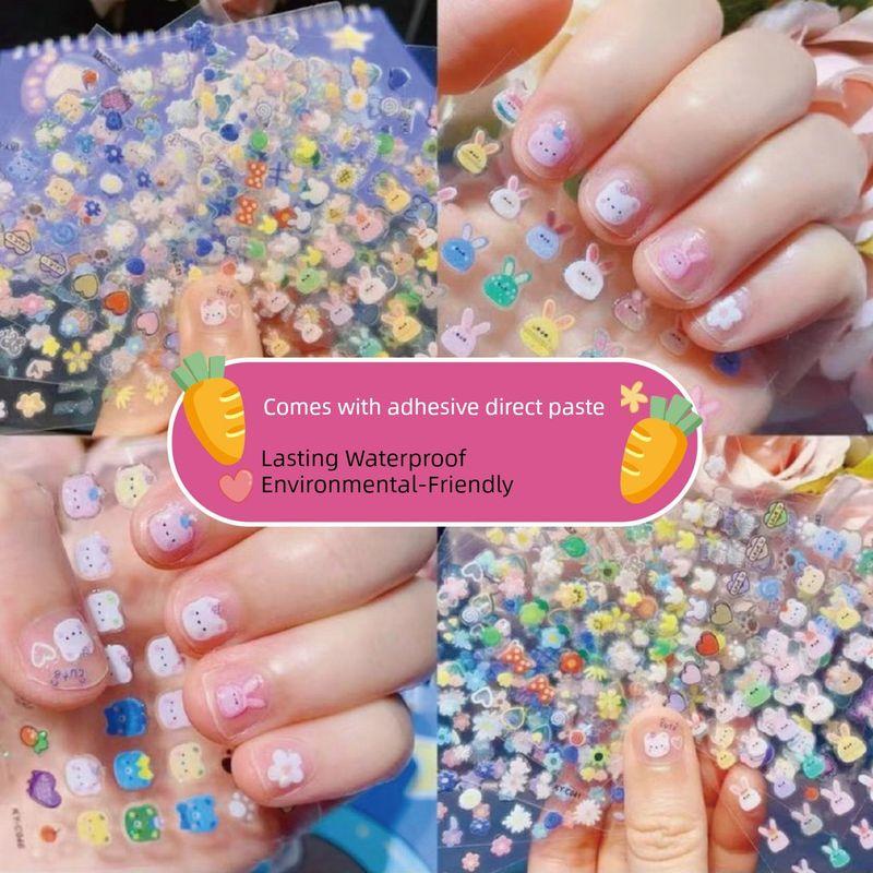 

[Best Selling] Kids Cartoon Nail Stickers Princess Nail Beauty Applique Toys for Little Girls Small Flower Nail Sticker [Cartoon stickers 20] randomly sent