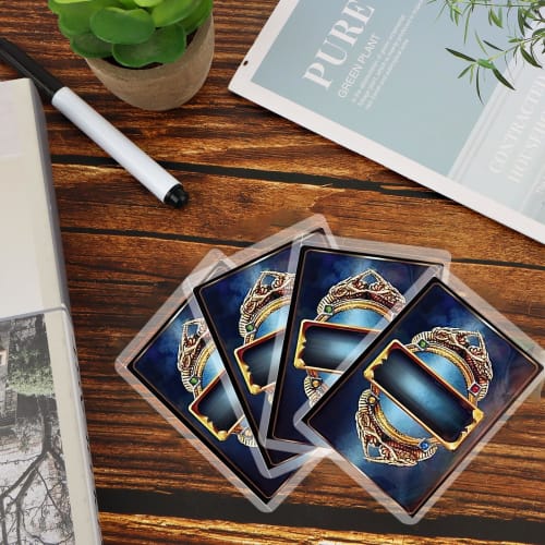 HIMOMO 50-Sheet Side-Loader, Horizontal Loading, Hard Case, Bent-Resistant PVC Material, Horizontal Type, Transparent, Large, Double-Sided Protective