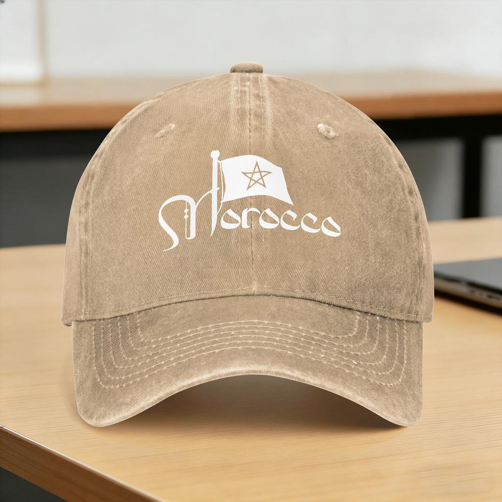 Baseball Cap Morocco Spring Fitted Retro Trucker Hat I love Morocco Women Men Print Hunting Camping Adjustable Baseball Caps