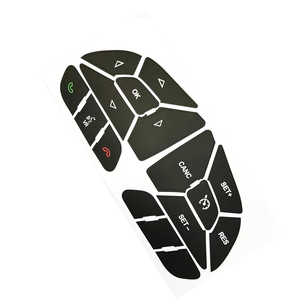 For 2016-2022 Dodge Charger Steering Wheel Button Repair Decal Sticker Set Black