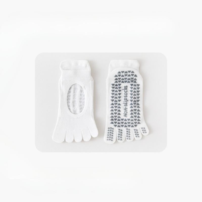 

Женские весенне-осенние новые профессиональные нескользящие носки с открытыми пальцами для йоги и пятипалые носки 1 pair белый