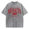 New York Brooklyn Nyc Prints Washed T Shirts Womens Cotton Oversized TShirts Distressed ONeck Comfortable Tops Summer Clothes