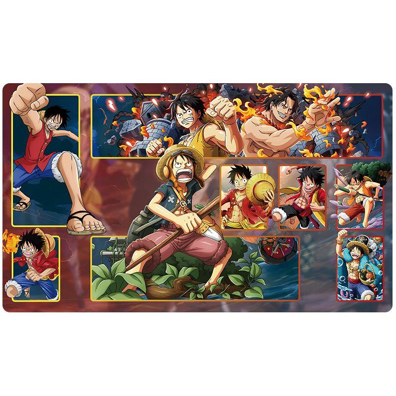 One Piece OPCG Playmat  Luffy Zoro Nico Robin Design Anime TCG Table Mat for Card Games Battle Protection Holiday Gift
