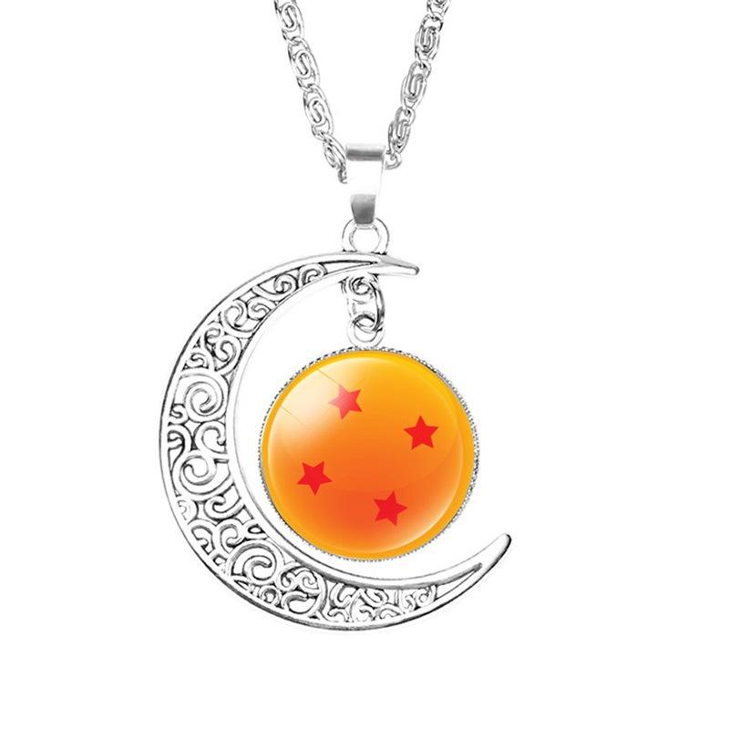 Anime Dragon Ball Time Gemstone Moon pendant necklace Classic anime peripheral accessories holiday gifts