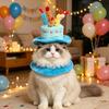 Honden Verjaardagshoed Schattige Verjaardagstaart Hond Hoed Pluche Verstelbare Verjaardagshoed voor Kleine Middelgrote Honden Katten Feest Accessoire