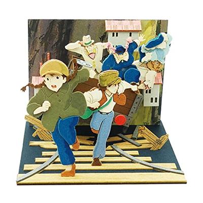 Sankei Studio Ghibli Mini Laputa: Castle In the Sky - Sheeta and Pazu On the Run Paper Craft MP07-133