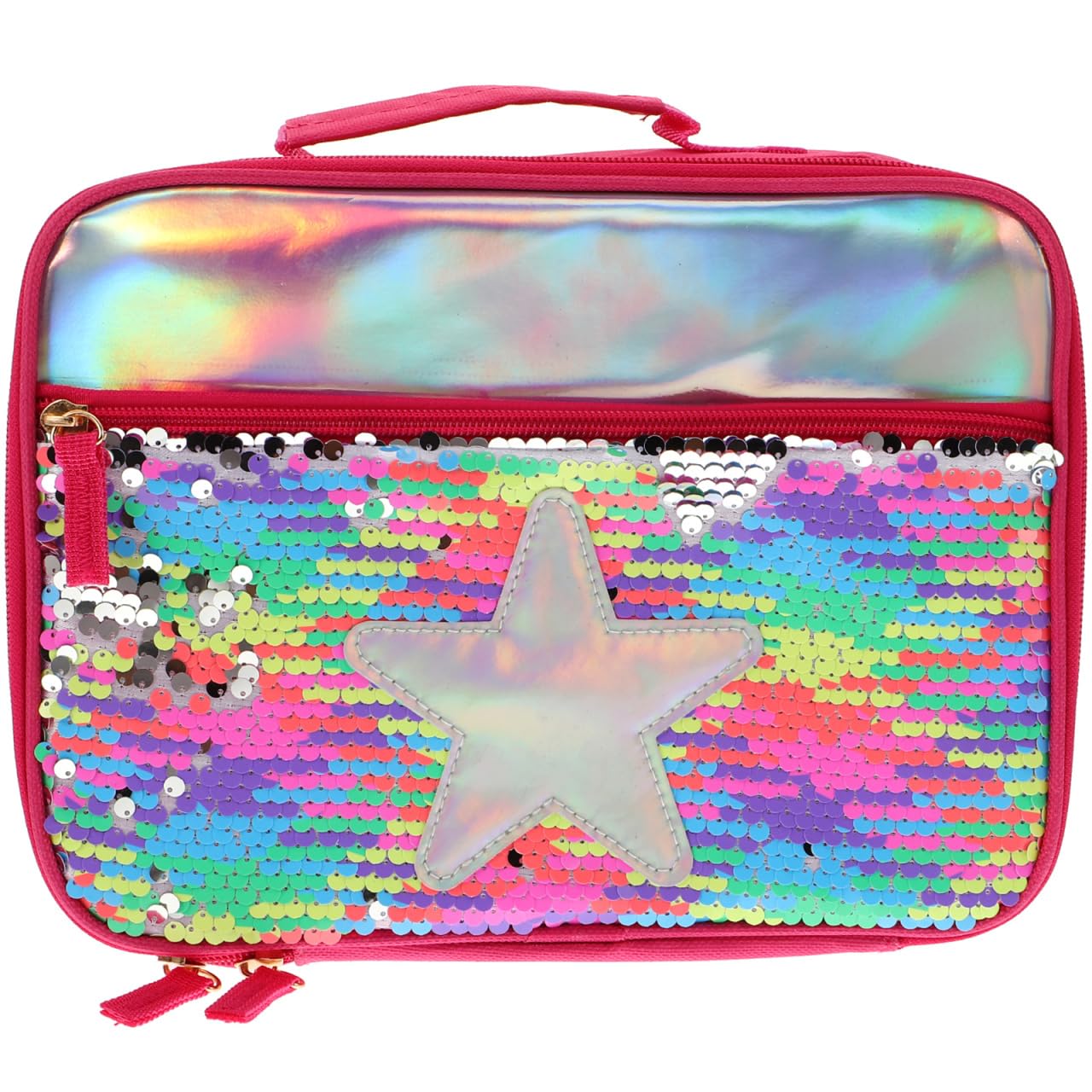 

Garneck Portable Lunch Bag, Thermal Insulated Lunch Tote Bag, Sequined Lunch Storage Pouch, 25x19x7cm, Lightweight, Multifunctional, Lunch Bag