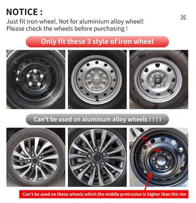 Silver Wheel Covers 4pcs 15 Inch Silver Wheel Hubs Trim Cover Decorative Universal Hubcaps, Car Tire Caps, Decorative Covers