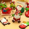 Mini Father Christmas Tree Decorations Santa Claus Keychain XMAS Children's Gifts Creative Fashion Key Chains Cute Keychains