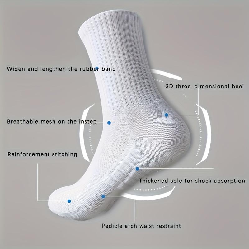 5Pairs Sport Socks Thickened Bottom Sweat Absorb Breathable Cycling Running Socks Men Shock Proof Anti-Skid Basketball Socks