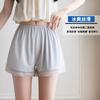 Women's Elastic Waist Safety Shorts Loose Fit Lace Trim Shorts Summer Ice Silk Breathable Anti Chafing Under Shorts