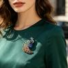 Brooch Pin Imitation Crystal Inlaid Peacock Shape Zinc Alloy Pin Coats Suits Sweaters Dresses Badge Party Fashion Accessory