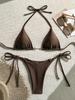 2026 European & American Women's Sexy Strappy Backless Triangle Bikini