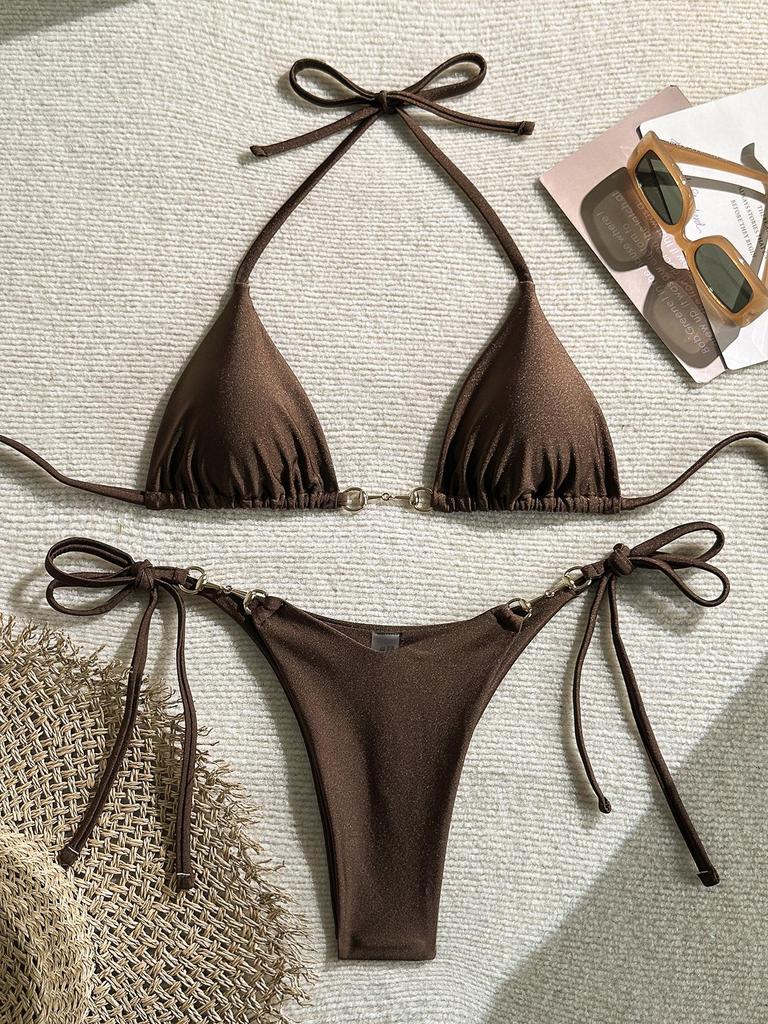 2026 European & American Women's Sexy Strappy Backless Triangle Bikini