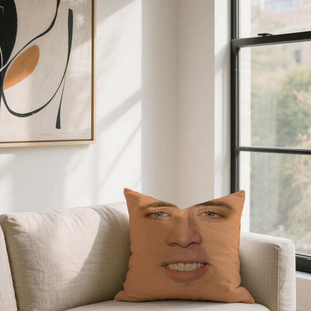 C-Cage Cushion Cover For Sofa Car Funny Office Cafe Soft And Comfortable Double-Sided Printing N-Nicolas Pillow Cover