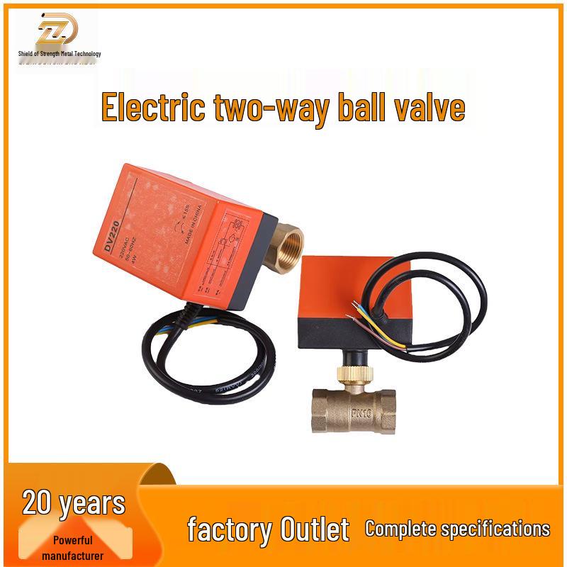 Electric Two-Way Brass Ball Valve for HVAC Central Air Conditioning Systems