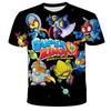 Tecknad T-shirt Barn Anime Spel Tryck Streetwear Kortärmad T-shirt Bekväm Lös Vardaglig Pojkar T-shirt