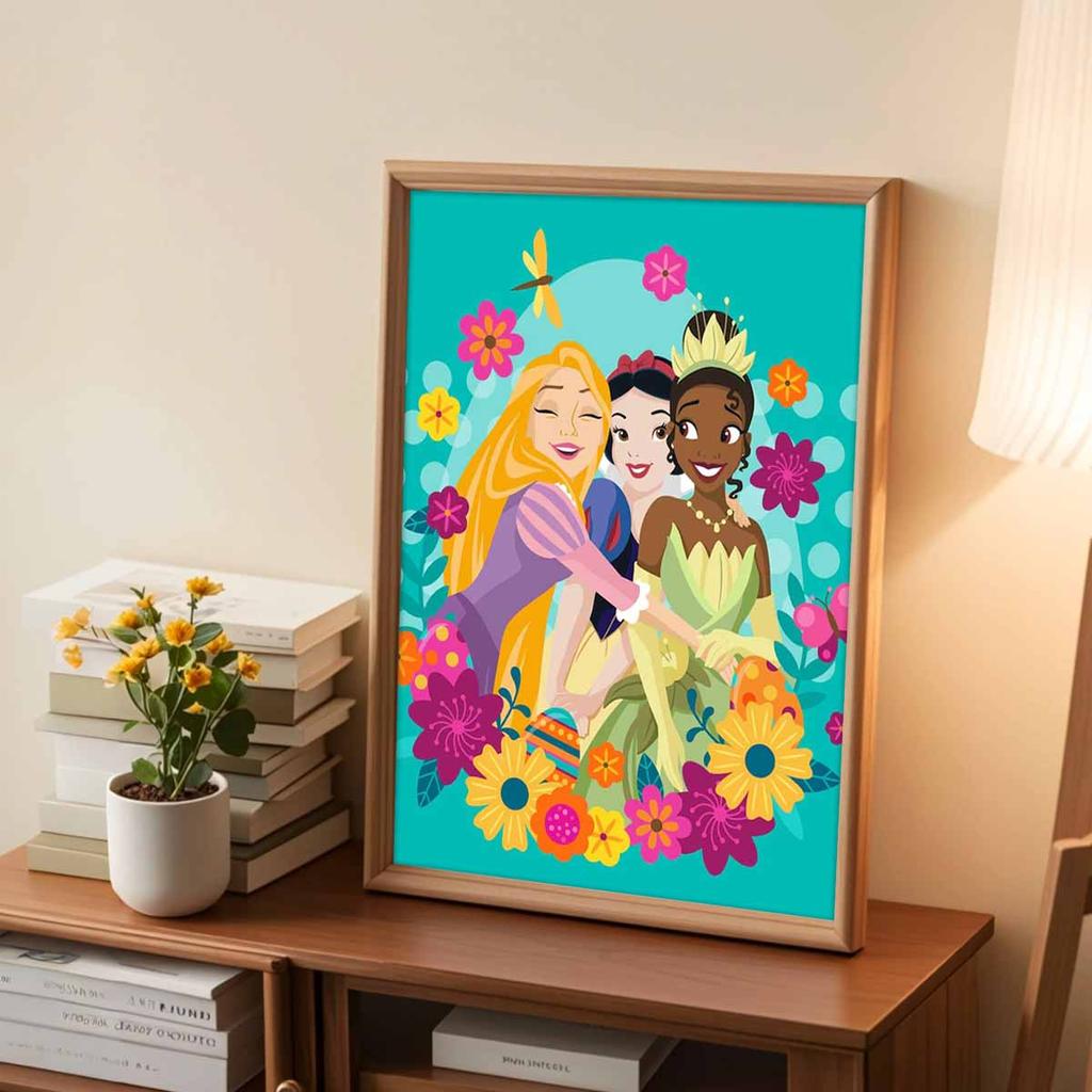 DIY Diamond Painting Beautiful Princesses Cross Stitch Kit Mosaic Art Diamond Painting Full Circle Diamond Home Decoration