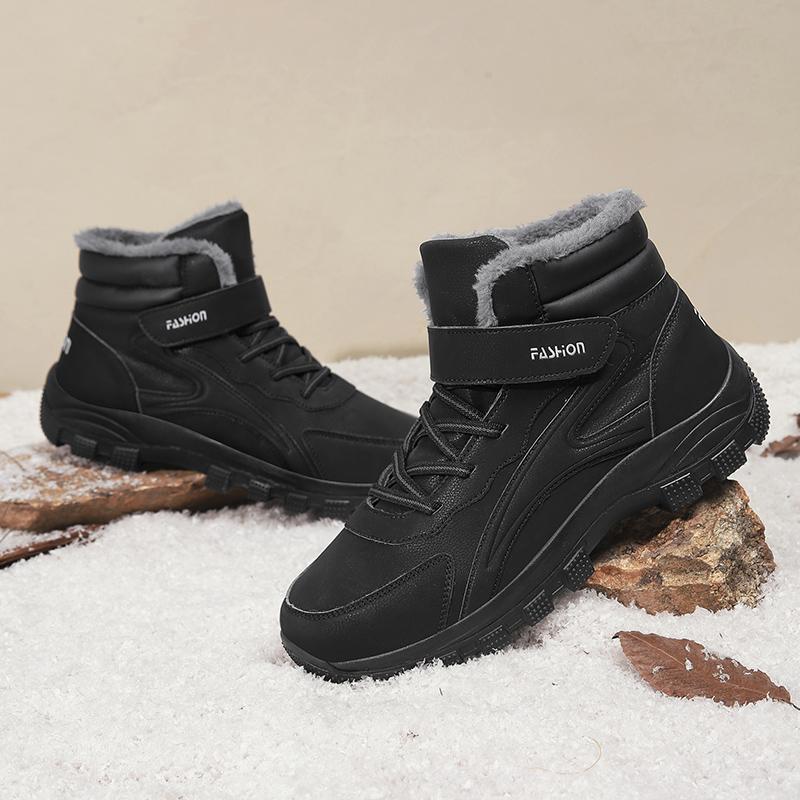 Winter Boots for Men New Waterproof Leather Warm Snow Ankle Boots Women Unisex Outdoor Non-slip Work High-top Casual Shoes