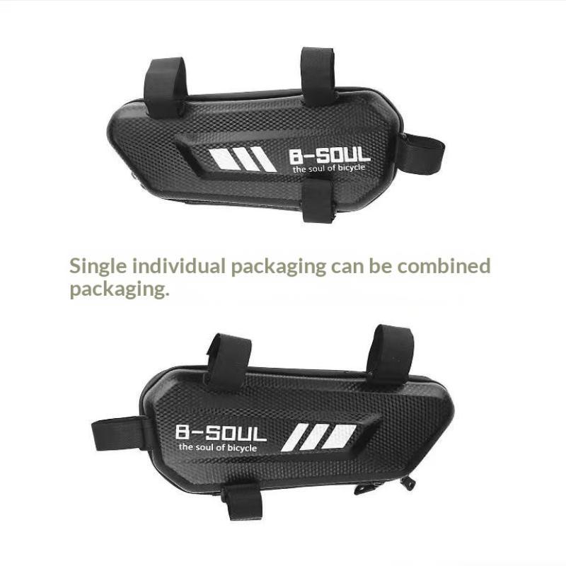 Motorcycle Hanging Tool Bag Carbon Fiber Texture Waterproof Hard Shell Zipper Closure for Outdoor Motorbike Riding