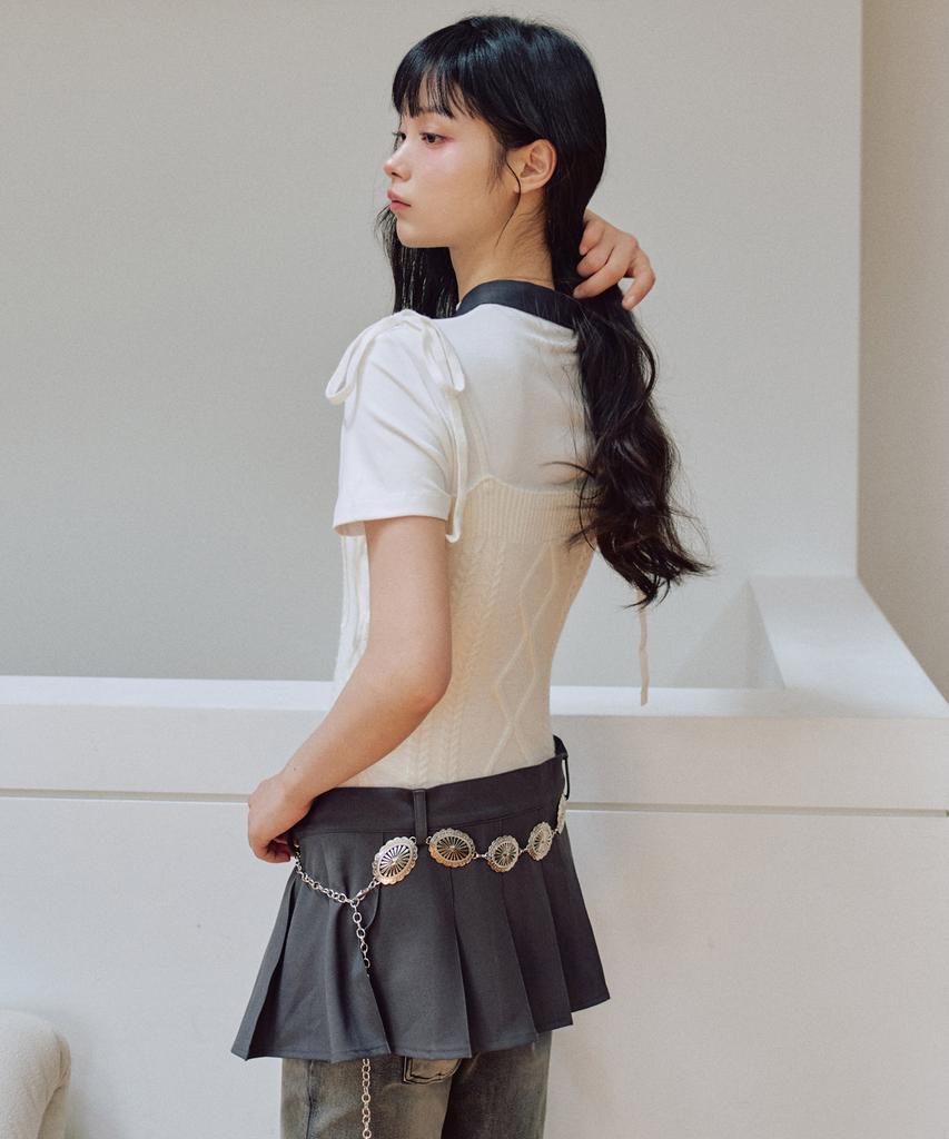 ZEROPLANET Luca Pleats Bustier [White]