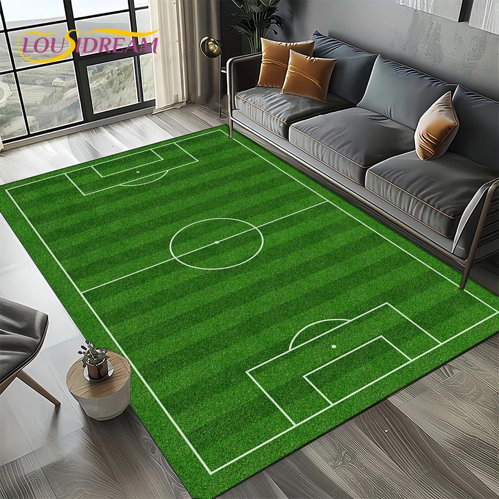 Football Field Soccer Sport 27 Style Carpet Rug for Living Room Bedroom Home Sofa Decoration,Kids Area Rug Non-slip Floor Mat