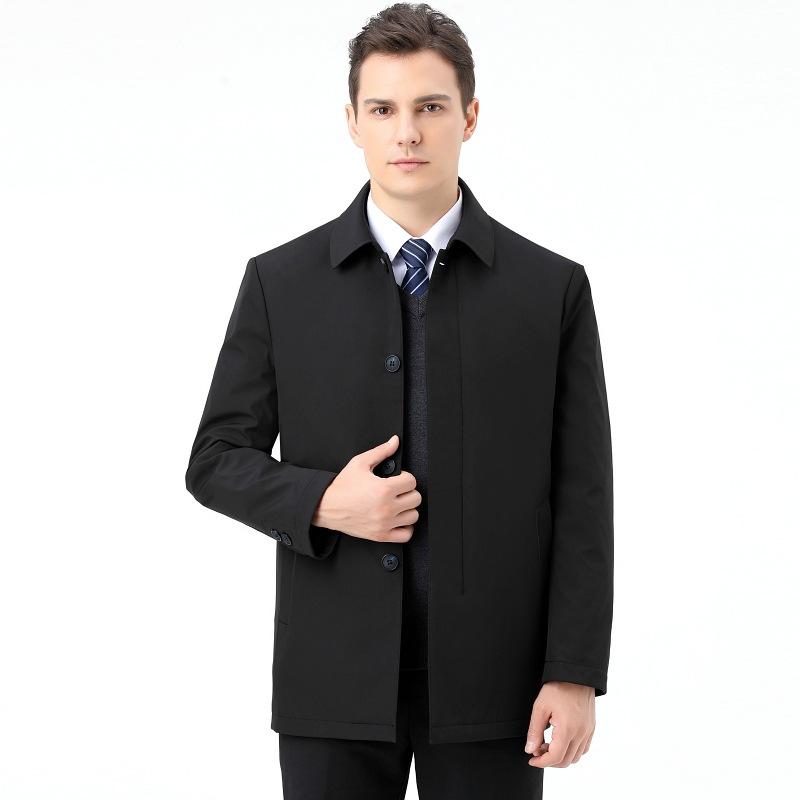 

Осенние и зимние мужские пуховики со съемной подкладкой для сохранения тепла, деловые повседневные куртки для мужчин среднего возраста 200