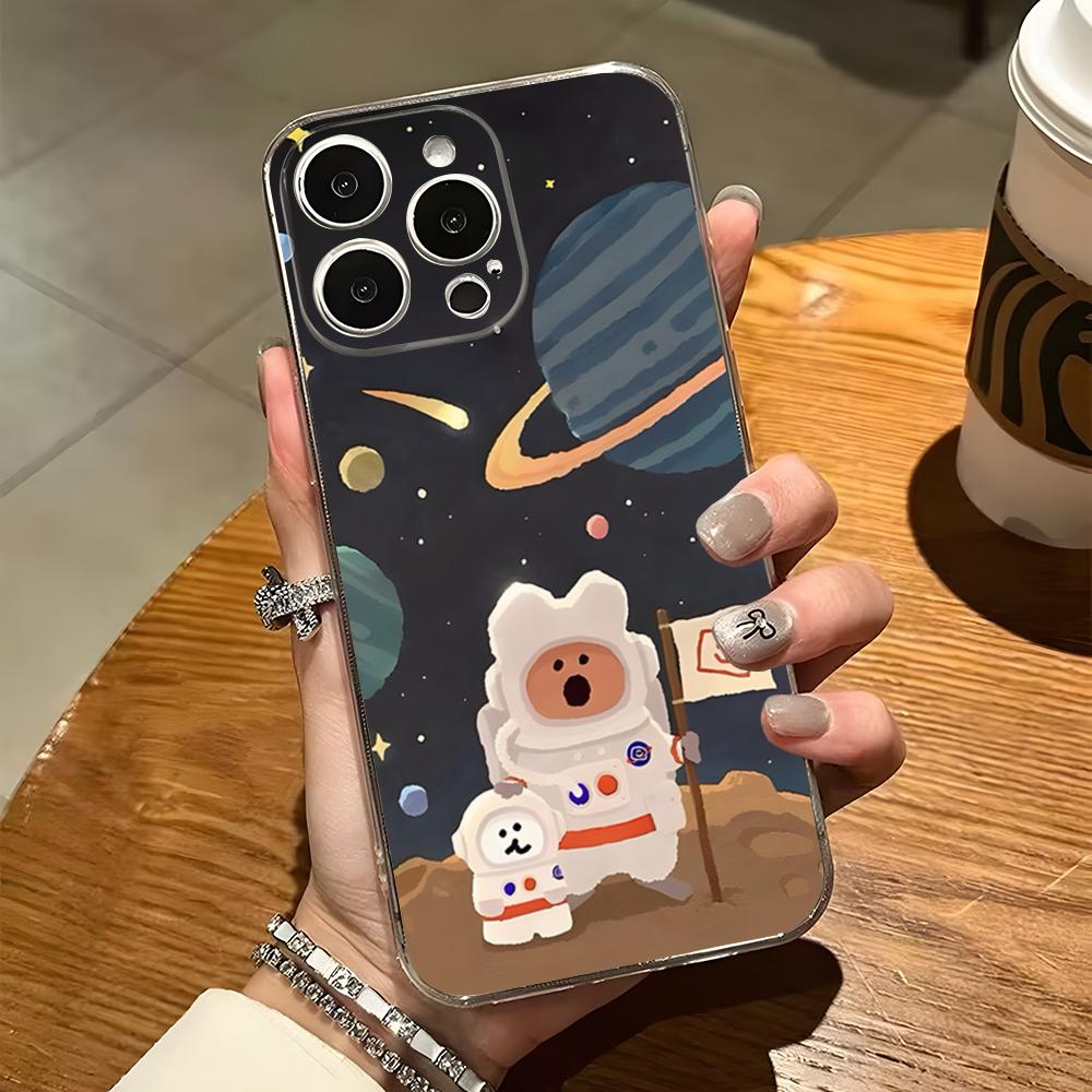

Корея Коала Динотенг Милый Чехол для Телефона Для iPhone 15 Pro Max 14 16 Plus 11 12 Mini 13 Pro 7 8 X XR XS SE Прозрачная Задняя Крышка iPhone15 Pro
