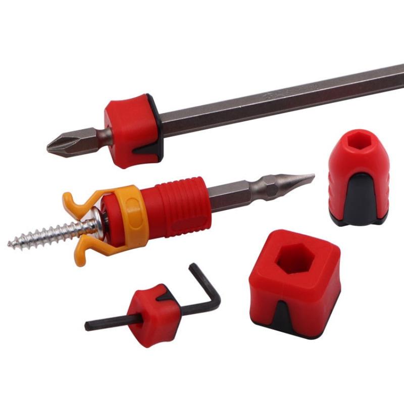 1/5Pcs Screw Holder Tool - Plastic Screw Positioning Guide For Woodworking Drilling With Non-Slip Grip & Depth Control - Carpent